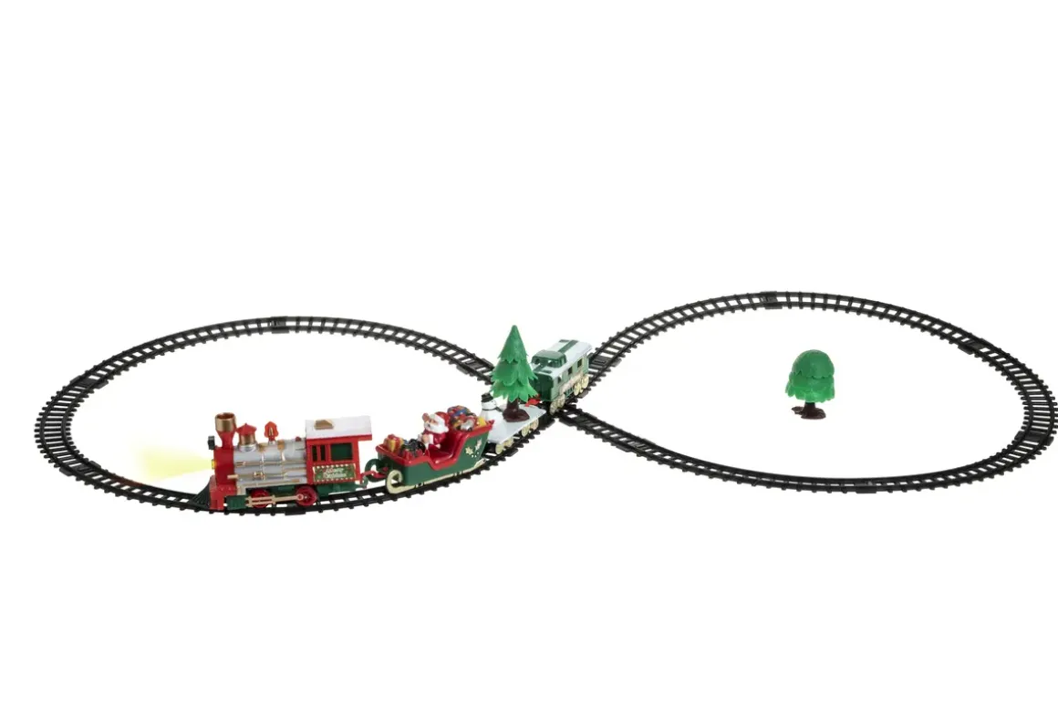 ACCESSOIRE VILLAGE DE NOEL TRAIN 22 PIECES LUMINEUX MUSICAL