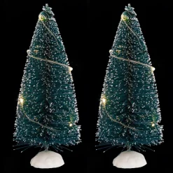 ACCESSOIRE VILLAGE SAPIN LED BLANC X2 PIECES 15CM