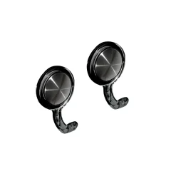ACCROCHE TORCHON X2 GRIS NOIR TRANSPARENTS