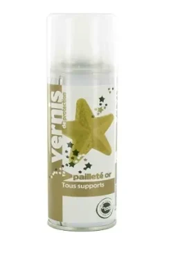 AEROSOL VERNIS PAILLETE OR 125ML