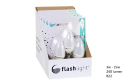 3 AMPOULES LED FLAMME B22 3W