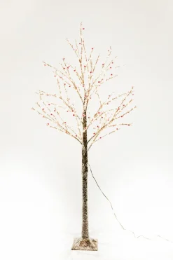 ARBRE EXTERIEUR GIVRE 120 LEDS BLANC CHAUD H.150CM