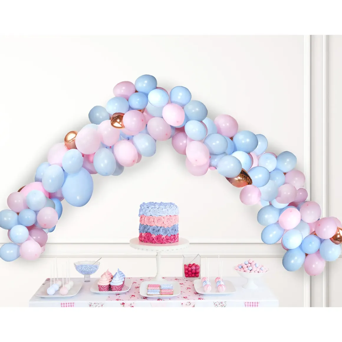 ARCHE BABY SHOWER 125 BALLONS