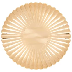 ASSIETTE DE PRESENTATION COQUILLE OR D.33CM