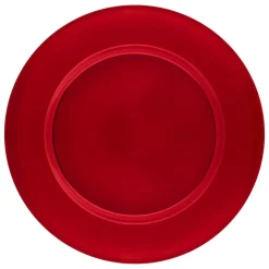 ASSIETTE DE PRESENTATION LISSE ROUGE