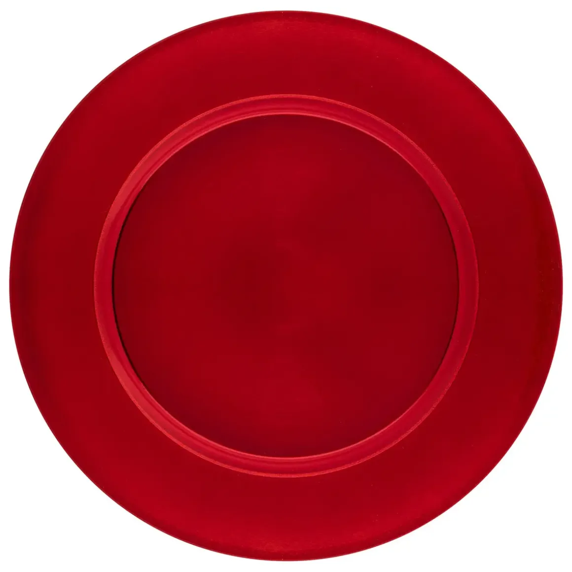 ASSIETTE DE PRESENTATION LISSE ROUGE