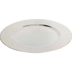 ASSIETTE DE PRESENTATION RONDE BOIS ARGENT 33CM