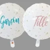 BALLON METALLIQUE GENDER REVEAL D.45CM