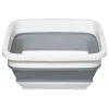 BASSINE CARREE RETRACTABLE 8L BLANC GRIS
