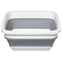 BASSINE CARREE RETRACTABLE 8L BLANC GRIS