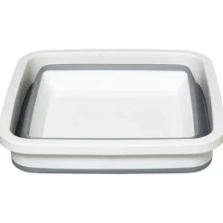 BASSINE CARREE RETRACTABLE 8L BLANC GRIS