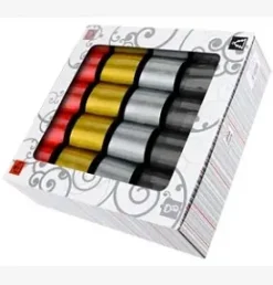 BOBINE BOLDUCS SATINES 5MMX50M OR ARGT NOIR RGE