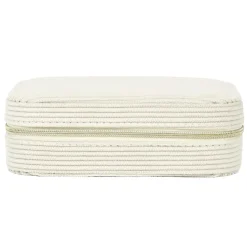 BOITE BIJOUX VELOURS COTELE RECTANGLE