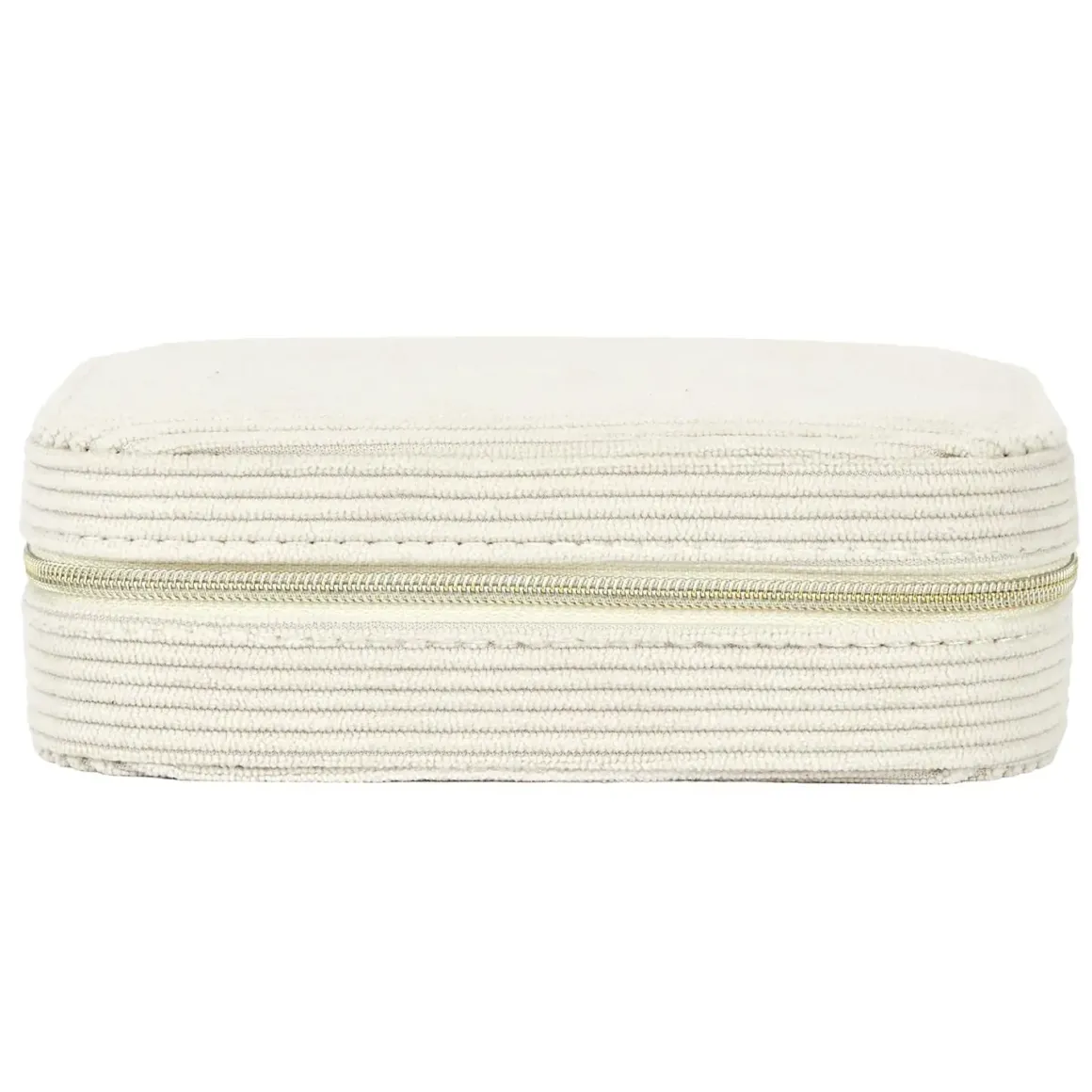 BOITE BIJOUX VELOURS COTELE RECTANGLE