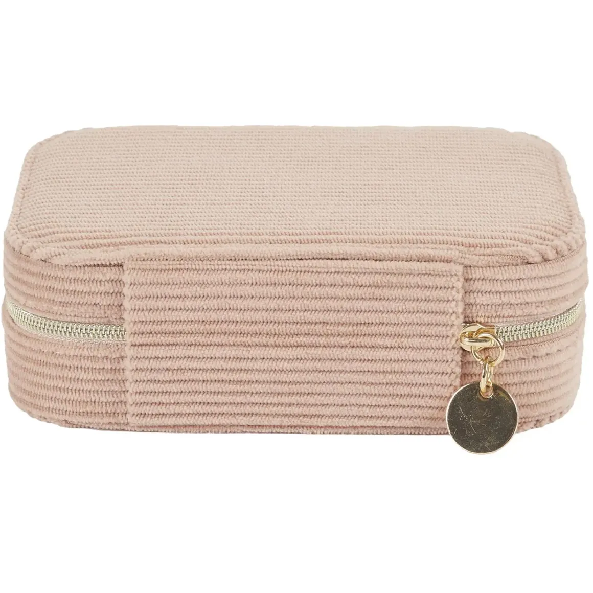 BOITE BIJOUX VELOURS COTELE RECTANGLE