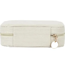 BOITE BIJOUX VELOURS COTELE RECTANGLE