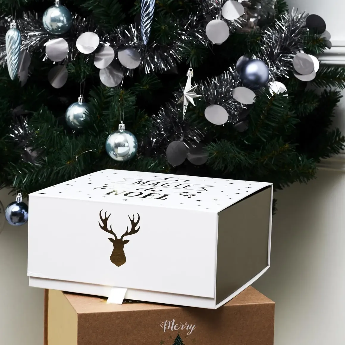 BOITE CADEAU NOEL 25X25X12CM