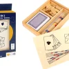 BOITE JEUX BOIS 3 EN 1 MIKADO DOMINO 54 CARTES