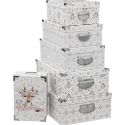 BOITE RECTANGLE DOUCEUR NEIGE D.40X26.5X13.8CM