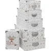 BOITE RECTANGLE DOUCEUR NEIGE D.48X33.5X16CM