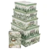 BOITE RECTANGLE GIVRE D HIVER D.48X33.5X16CM