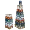 BOITE RECTANGLE IMPRIME TRADITIONNEL D.20.5X13.5X8CM