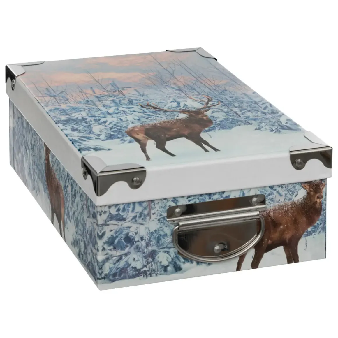BOITE RECTANGLE IMPRIME TRADITIONNEL D.38.5X30.5X14.5CM