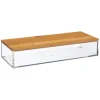 BOITE RECTANGLE SELENA BAMBOU D.25.6X9.6X5.5CM