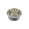 BOL MOTIF PATTES 200ML 12X9.5CM NOIR BRILLANT