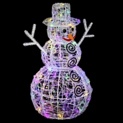BONHOMME DE NEIGE EXTERIEUR 3D 100LEDS BLANC H.60CM