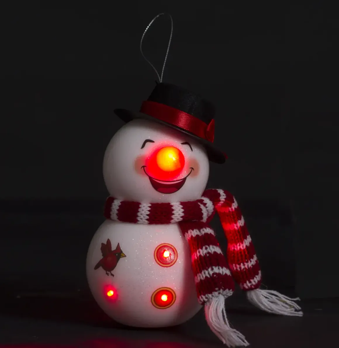 BONHOMME DE NEIGE NEZ ROUGE 6 LEDS