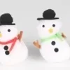 BONHOMMES DE NEIGE POMPONS ET FEUTRINE 7X3CM X4 PIECES