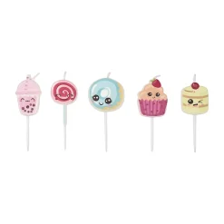 BOUGIE ANNIVERSAIRE KAWAII X5