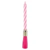 BOUGIE ANNIVERSAIRE MUSICALE H.12.5CM ROSE