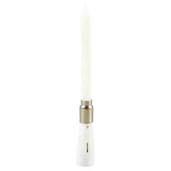BOUGIE ANNIVERSAIRE MUSICALE H.12.5CM BLANC