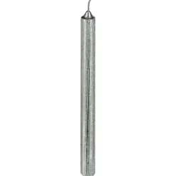 BOUGIE BATON X4 PIECES PAILLETTE TWIST ARGENT 48G