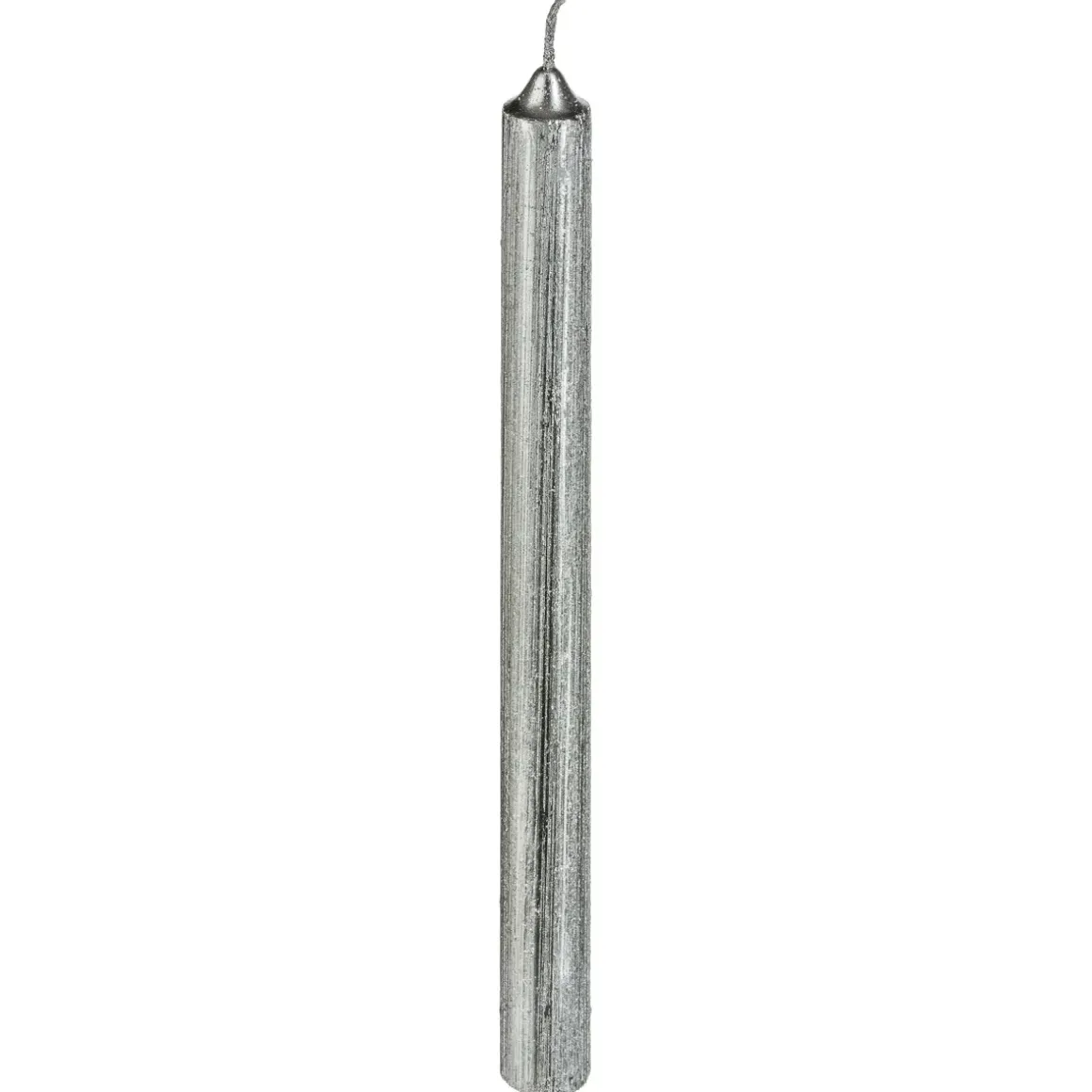 BOUGIE BATON X4 PIECES PAILLETTE TWIST ARGENT 48G