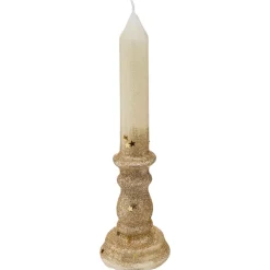 BOUGIE CHANDELLE PAILLETTE OR H.20CM 98G