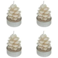 BOUGIE CHAUFFE PLAT POMME DE PIN ENNEIGE X4 PIECES 100G