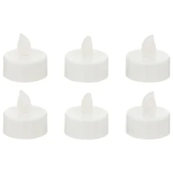 BOUGIE LED CHAUFFE PLAT BLANCHE X6 PIECES