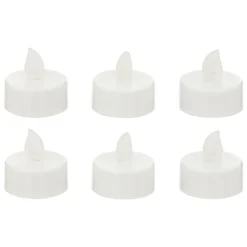 BOUGIE LED CHAUFFE PLAT BLANCHE X6 PIECES
