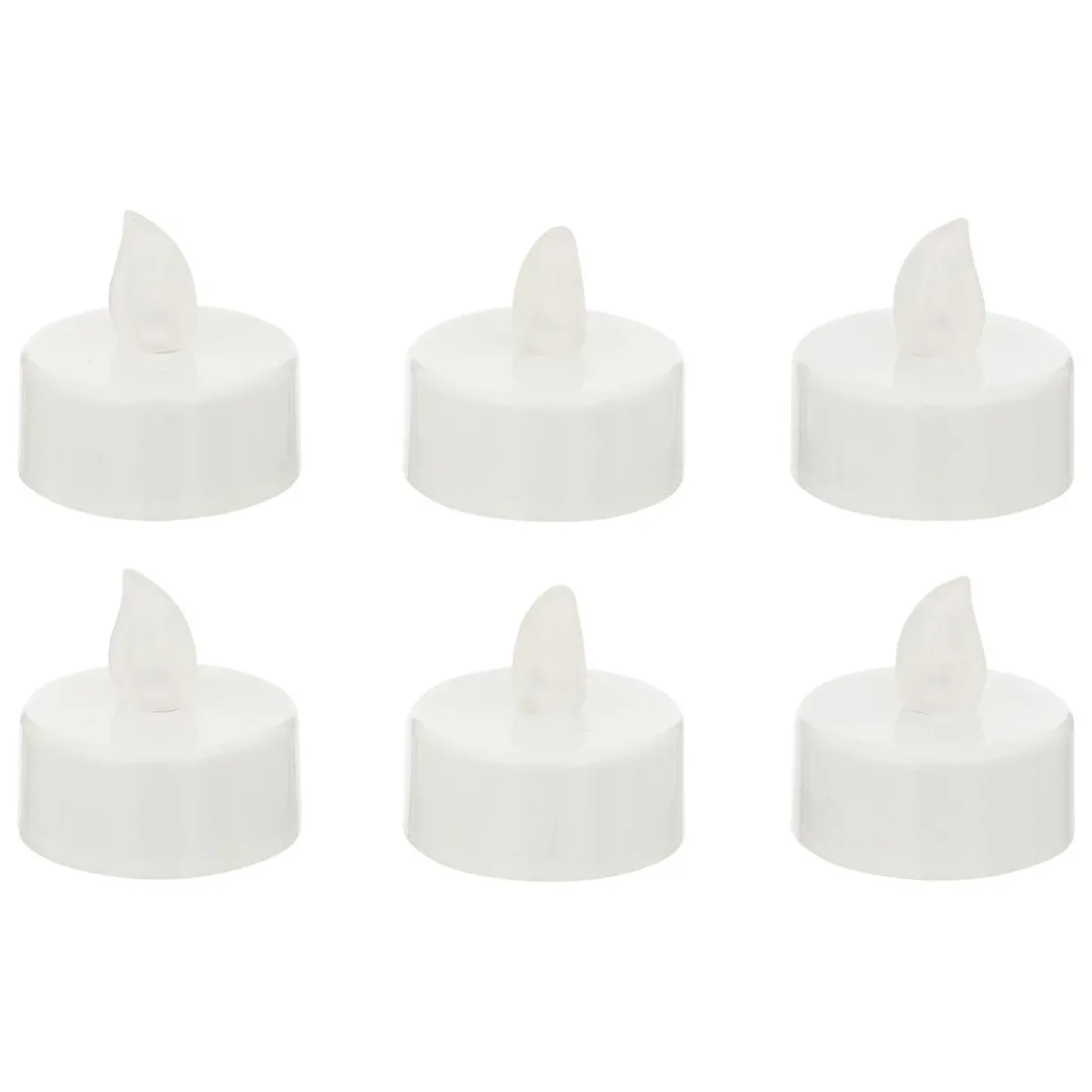 BOUGIE LED CHAUFFE PLAT BLANCHE X6 PIECES