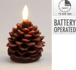 BOUGIE LED POMME PIN D.7CM