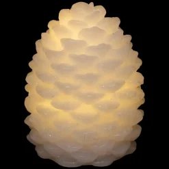 BOUGIE LED SAPIN BLANC H.9.5CM
