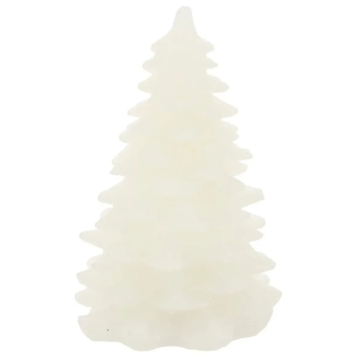 BOUGIE LED SAPIN BLANC H.9.5CM