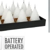 BOUGIE LED SAPIN D.11CM BLANC