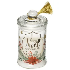 BOUGIE PARFUMEE POT VERRE POMPON 6X11CM 85G