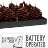 BOUGIE POMME PIN LED D.13CM