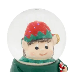 BOULE DE NOEL NEIGE LUTIN ASSIS D.4.5CM