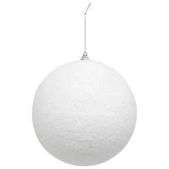 BOULE DE NOEL NEIGE POLYSTYRENE BLANC 15CM